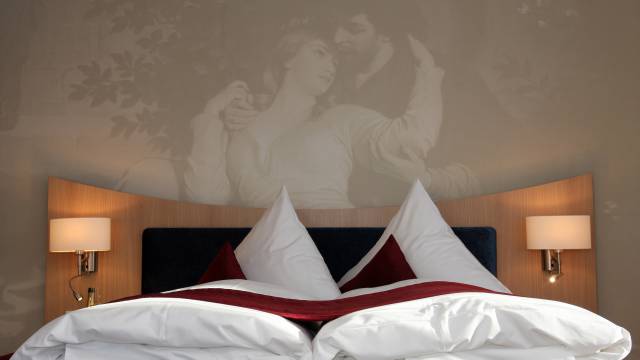 Detailansicht Doppelbetten im Villa Ludwig